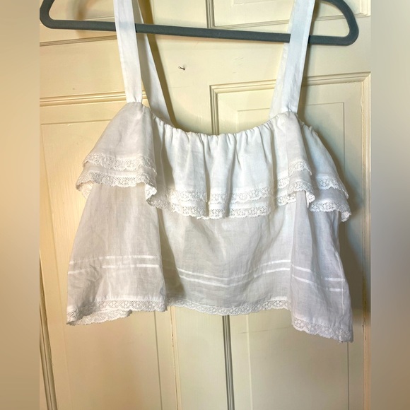 Reformation White Ruffle Top - Picture 7 of 8